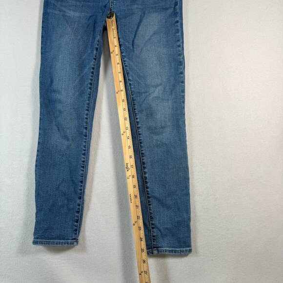 Madewell Jeans Womens 26 Blue Slinny Crop Mid Rise Dark Wash Button Fly - Picture 9 of 14